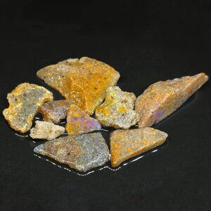 Raw Colorful Louisiana Hidden Sandstone Fire Opal Parcel